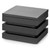 Vollrath V904600 Black Wood Cubic Stackable Support Cube with Lid