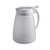 Vollrath 4748-05 48 Oz. 7 1/4" H 5" Bottom Diameter 2 3/4" Jar Opening White Polyethylene Jar With Graduated Markings White Plastic Top Dripcut Syrup Server