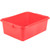 Vollrath 1507-C02 20" W x 15" D x 7" Deep Red 7" Deep Drain Box & Standard Lid Freezer & Dishwasher Safe Polyethylene Traex Color Mate Food Storage Box Combo Set