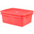Vollrath 1507-C02 20" W x 15" D x 7" Deep Red 7" Deep Drain Box & Standard Lid Freezer & Dishwasher Safe Polyethylene Traex Color Mate Food Storage Box Combo Set
