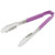 Vollrath 4780980 9.5" W Scalloped Teeth Springless Design Stainless Steel Purple Ergonomic Antimicrobial Kool-Touch Handle One-Piece Utility Tongs