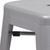 Flash Furniture CH-31320-24-SIL-GG 500 Lb. Galvanized Steel Backless Square Seat Bar Stool