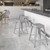 Flash Furniture CH-31320-24-SIL-GG 500 Lb. Galvanized Steel Backless Square Seat Bar Stool