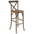 Flash Furniture XA-X-BAR-GO-GG 600 Lb. Armless Cross Back Wood Seat Hercules Series Stacking Bar Stool