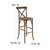 Flash Furniture XA-X-BAR-GO-GG 600 Lb. Armless Cross Back Wood Seat Hercules Series Stacking Bar Stool