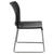 Flash Furniture RUT-238A-BK-GG 21" W x 32" H Black Ergonomic With Silver Powder Coated Metal Hercules Series Contoured Stacking Chair