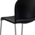 Flash Furniture RUT-238A-BK-GG 21" W x 32" H Black Ergonomic With Silver Powder Coated Metal Hercules Series Contoured Stacking Chair
