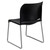 Flash Furniture RUT-238A-BK-GG 21" W x 32" H Black Ergonomic With Silver Powder Coated Metal Hercules Series Contoured Stacking Chair