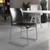 Flash Furniture RUT-238A-BK-GG 21" W x 32" H Black Ergonomic With Silver Powder Coated Metal Hercules Series Contoured Stacking Chair