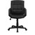 Flash Furniture GO-228S-BK-LEA-GG 250 Lb. Black Mid-Back Design Swivel Task / Office Chair