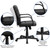 Flash Furniture GO-228S-BK-LEA-GG 250 Lb. Black Mid-Back Design Swivel Task / Office Chair