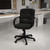Flash Furniture GO-228S-BK-LEA-GG 250 Lb. Black Mid-Back Design Swivel Task / Office Chair