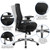 Flash Furniture LQ-2-BK-GG 350 Lb. Black Mid-Back Design Hercules Series 24/7 Big & Tall Swivel Office Chair