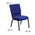 Flash Furniture XU-CH-60096-NVY-GG 19" W x 33" H x 24" D Gold Vein Navy Blue Hercules Series Stacking Church Chair