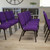 Flash Furniture XU-CH-60096-PU-GG 19" W x 33" H x 24" D Gold Vein Purple Hercules Series Church Chair