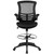 Flash Furniture BL-X-5M-D-GG 250 Lb. Black Mid-Back Design Swivel Drafting Chair