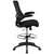 Flash Furniture BL-X-5M-D-GG 250 Lb. Black Mid-Back Design Swivel Drafting Chair