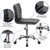 Flash Furniture DS-512B-WH-GG 18" W x 36" H x 21.5" D White Designer Swivel Task Chair