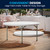 Flash Furniture DAD-YCZ-152R-GW-GG 59 3/4" Dia. x 28 3/4" H Round Molded Plastic Folding Table