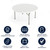 Flash Furniture DAD-YCZ-152R-GW-GG 59 3/4" Dia. x 28 3/4" H Round Molded Plastic Folding Table