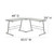 Flash Furniture NAN-CD-22181-GG 83 1/2" W x 48" D x 29" H Silver Powder Coated Metal L-Shape Computer Desk