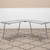 Flash Furniture NAN-CD-22181-GG 83 1/2" W x 48" D x 29" H Silver Powder Coated Metal L-Shape Computer Desk