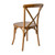 Flash Furniture XU-X-PEC-GG 400 Lb. Cross Back Ash Wood Seat And Frame With Pecan Finish Hercules Series Stackable Chair