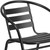 Flash Furniture TLH-017C-BK-GG 352 Lb. Black Curved Triple Slat Aluminum Ladder Back Textured Aluminum Seat Steel Frame Resturant/Patio Stacking Armchair