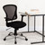 Flash Furniture H-8369F-BLK-GG 250 Lb. Black Mid-Back Design Swivel Task/Office Chair