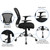 Flash Furniture H-8369F-BLK-GG 250 Lb. Black Mid-Back Design Swivel Task/Office Chair