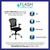 Flash Furniture H-8369F-BLK-GG 250 Lb. Black Mid-Back Design Swivel Task/Office Chair