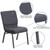 Flash Furniture FD-CH02185-SV-DKGY-GG 800 Lb. Gray Fabric Upholstery Hercules Series Stacking Church Chair