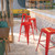Flash Furniture CH-31320-30-RED-GG 500 Lb. Drain Hole Seat and Galvanized Steel Bar Stool