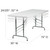 Flash Furniture RB-3072ADJ-GG Rectangular 72" W x 30" D x 24 1/8" To 32" Adjustable Height 330 Lb. Static Load Capacity Folding Table