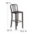 Flash Furniture CH-61200-30-BQ-GG 500 Lb. Armless Metal with Footrest Bar Stool