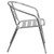 Flash Furniture TLH-017B-GG 352 Lb. Curved Triple Slat Aluminum Ladder Back Textured Aluminum Seat Aluminum Frame Resturant Stacking Armchair