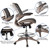 Flash Furniture BL-LB-8801X-D-GG 26" W x 50.25" H Black Adjustable Height Drafting Swivel Chair