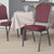 Flash Furniture FD-C01-SILVERVEIN-BURG-VY-GG 500 Lb. Burgundy Vinyl Upholstered Seat and Back Hercules Series Stacking Chair