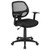 Flash Furniture LF-W-118A-BK-GG 250 Lb. Black Mid-Back Design Swivel Task Chair