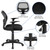 Flash Furniture LF-W-118A-BK-GG 250 Lb. Black Mid-Back Design Swivel Task Chair