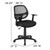 Flash Furniture LF-W-118A-BK-GG 250 Lb. Black Mid-Back Design Swivel Task Chair