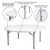 Flash Furniture DAD-YCZ-180R-GW-GG 71" Dia. x 29" H Round Molded Plastic Folding Table