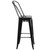 Flash Furniture CH-31320-30GB-BK-GG 500 Lb. Metal and Drain Hole Seat Bar Stool
