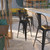Flash Furniture CH-31320-30GB-BK-GG 500 Lb. Metal and Drain Hole Seat Bar Stool