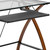 Flash Furniture NAN-JN-2824S-GG 39 1/4" W x 23 1/2" D x 29" H Clear Tempered Glass Top Computer Desk