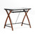 Flash Furniture NAN-JN-2824S-GG 39 1/4" W x 23 1/2" D x 29" H Clear Tempered Glass Top Computer Desk