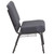 Flash Furniture FD-CH0221-4-SV-DKGY-BAS-GG 21.25" W x 33" H x 25" D Silver Vein Dark Gray Hercules Series Extra Wide Stacking Church Chair