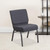 Flash Furniture FD-CH0221-4-SV-DKGY-BAS-GG 21.25" W x 33" H x 25" D Silver Vein Dark Gray Hercules Series Extra Wide Stacking Church Chair