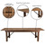 Flash Furniture XA-F-108X40-GG 108" W x 40" D x 30" H 7/8" Thick Plywood Hercules Series Folding Rustic Farm Table