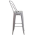 Flash Furniture CH-31320-30GB-SIL-GG 500 Lb. Vertical Slat with Powder Coat Finish Bar Stool